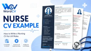 Nurse CV example for UK healthcare roles with registered, student and newly qualified nurse CVs