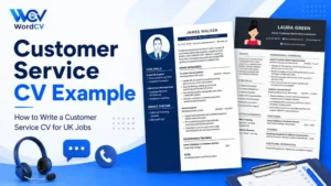 Customer Service CV example for UK jobs with Customer Service Adviser and Senior Customer Service Representative CV templates